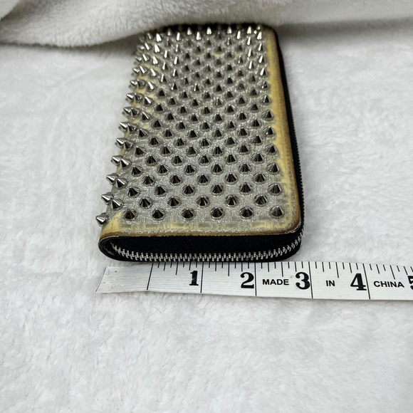 Christian Louboutin‎ Spiked Wallet Long Zip Around Red Interior Designer - Picture 16 of 16